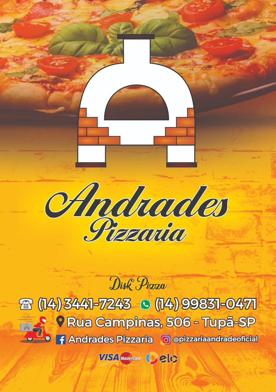 ANDRADES PIZZARIA... UMA FAMILIA SERVINDO A SUA FAMILIA!! O SERGINHO E SUA EQUIPE ESPERAM POR VOÇÊ.